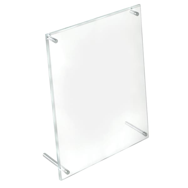 Beveled Edge L-Frame Acrylic Sign Holder 8.5"W X 11"H, PK2